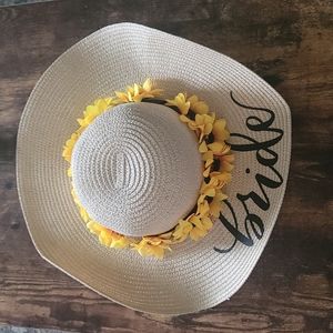 Sunflower bride hat